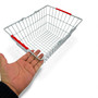 22L Wire Shopping Basket with Red Handles – Durable, Lightweight, Stackable