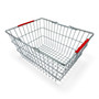 22L Wire Shopping Basket with Red Handles – Durable, Lightweight, Stackable