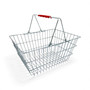 22L Wire Shopping Basket with Red Handles – Durable, Lightweight, Stackable