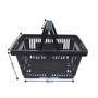 28L Dark Grey Plastic Shopping Basket, product shown on a white background