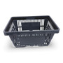 28L Dark Grey Plastic Shopping Basket, product shown on a white background, balanced, centred square layout