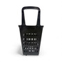 68L 4-Wheel Plastic Shopping Trolley Basket – Extra Large, Heavy-Duty Black