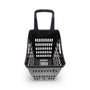 68L 4-Wheel Plastic Shopping Trolley Basket – Extra Large, Heavy-Duty Black