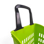 68L 4-Wheel Plastic Shopping Trolley Basket – Extra Large, Heavy-Duty Lime Green