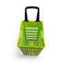 68L 4-Wheel Plastic Shopping Trolley Basket – Extra Large, Heavy-Duty Lime Green