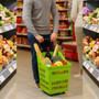 68L 4-Wheel Plastic Shopping Trolley Basket, product shown against a coloured background