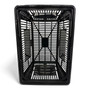 28L Black Plastic Shopping Basket–HDPE,Foldable Handles,Stackable Retail Use