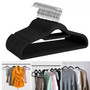 Velvet Coat Hangers Adult Heavy Duty Non-Slip Slim Hangers with Swivel Hook