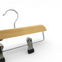 Kids Wooden Trouser Skirt Clip Hanger 25cm with Adjustable Chrome Clips