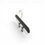 Kids Wooden Trouser Skirt Clip Hanger 25cm with Adjustable Chrome Clips