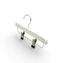 Kids Wooden Trouser Skirt Clip Hanger 25cm with Adjustable Chrome Clips