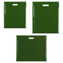 Plastic Plain Harrods Green Carrier Bags–Retail Shopping Bags (4 Sizes)
