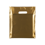 Plastic Plain Gold Carrier Bags, product shown on a white background, standard product photograph