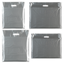 Plastic Plain Silver Carrier Bags, product shown against a coloured background