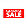 Clearance Sale Window Poster 75x30cm – Red Retail Sign, Easy Hang