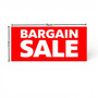 Bargain Sale Window Poster 75x30cm – Red Retail Sign, Easy Hang