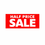 Half Price Sale Window Poster 75x30cm – Red Retail Sign, Easy Hang