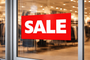 Red Sale Window Poster 75x30cm – Red Retail Sale Sign, Easy Hang