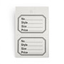 1000 Unstrung Perforated Stock Tickets 41x63mm White Swing Tags for Tagging Guns, product shown on a white background