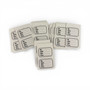 1000 Unstrung Perforated Stock Tickets 41x63mm White Swing Tags for Tagging Guns, product shown on a white background, standard product photograph