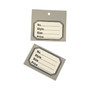 1000 Unstrung Perforated Stock Tickets 41x63mm Silver Swing Tags for Tagging Guns, balanced, centred square layout