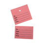 1000 Unstrung Perforated Stock Tickets 41x63mm Pink, Swing Tags for Tagging Guns