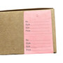 1000 Unstrung Perforated Stock Tickets 41x63mm Pink, Swing Tags for Tagging Guns