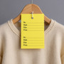 1000 Unstrung Perforated Stock Tickets 41x63mm Yellow,Swing Tags for Tagging Gun
