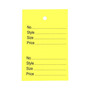 1000 Unstrung Perforated Stock Tickets 41x63mm Yellow,Swing Tags for Tagging Gun, product shown on a white background