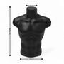 Black Male Torso Bust Mannequin Upper Half Body Display for T-Shirts Jumpers etc
