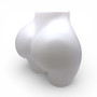 White Plastic Curvy BBL Hips Female Underwear Display Mannequin Torso Dummy Form, product shown on a white background, standard product photograph