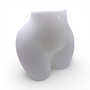 White Plastic Curvy BBL Hips Female Underwear Display Mannequin Torso Dummy Form