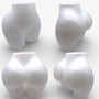 White Plastic Curvy BBL Hips Female Underwear Display Mannequin Torso Dummy Form, product shown against a light background
