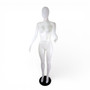 Matte White Plastic Female Display Mannequin 178cm with Metal Base