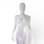 Matte White Plastic Female Display Mannequin 178cm with Metal Base