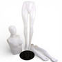 Matte White Plastic Female Display Mannequin 178cm with Metal Base