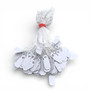 White Strung Parcel Tags with Cotton String, product shown on a white background