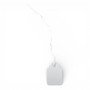 White Strung Parcel Tags with Cotton String, product shown on a white background, balanced, centred square layout