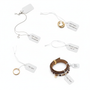 White Strung Parcel Tags with Cotton String, product shown on a white background