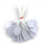White Strung Parcel Tags with Cotton String, product shown on a white background