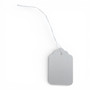 White Strung Parcel Tags with Cotton String, product shown on a white background