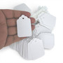 White Strung Parcel Tags with Cotton String – 56 x 37mm Traditional Labels