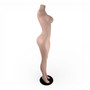 Metal Base Brazilian Female Mannequin, base detail on a white background, gallery image 8 of 15