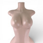 Metal Base Brazilian Female Mannequin, base detail on a white background, balanced, centred square layout