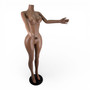 Metal Base Brazilian Female Mannequin – Brown, Durable Plastic Display