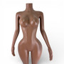 Metal Base Brazilian Female Mannequin, base detail on a white background, full-height product photograph
