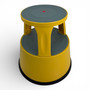 Yellow Steel Kick Step Stool Non-Slip Portable for Home Office Warehouse