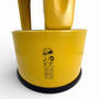 Yellow Steel Kick Step Stool Non-Slip Portable for Home Office Warehouse, close product view on a white background, gallery image 12 of 15