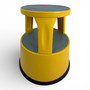 Yellow Steel Kick Step Stool Non-Slip Portable for Home Office Warehouse