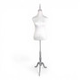 White Lace Female Mannequin Torso with Adjustable Tripod Stand